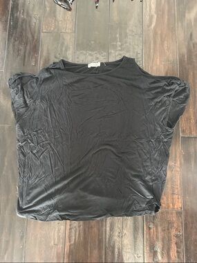Rag & Bone L Black open-Shoulder cut out Relaxed Tee